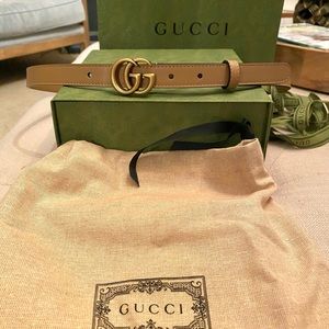 NWOT Thin Double G Gucci Belt SZ 85